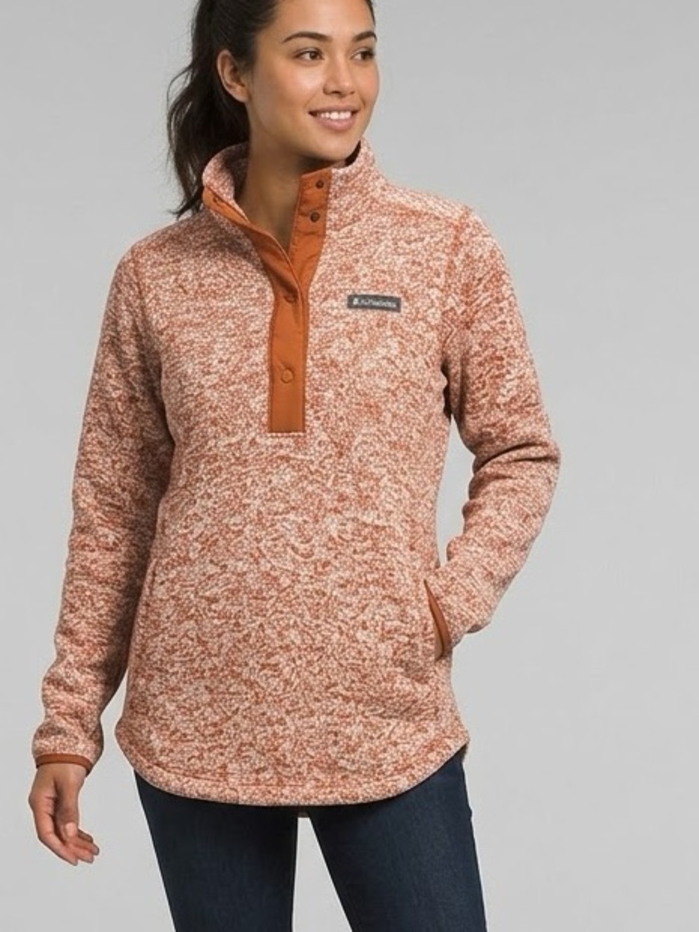 Columbia Sweater Weather Fleece Tunic Snap Pullover - Size Large